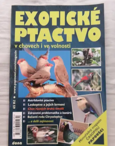 Exotické ptactvo v chovech i ve volnosti.