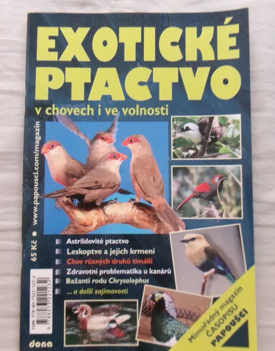 Exotické ptactvo v chovech i ve volnosti.