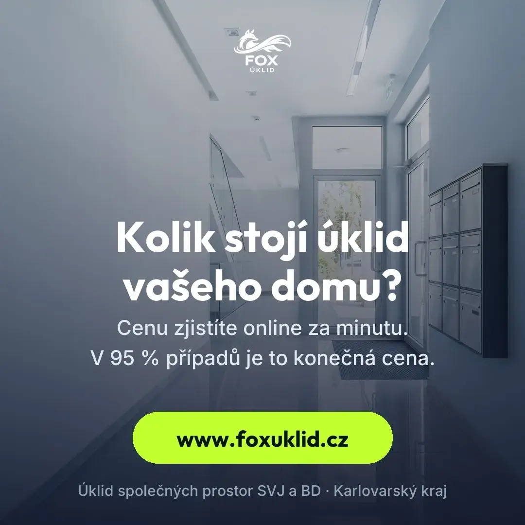 Úklid společných prostor SVJ a bytových domů, Karlovarsko
