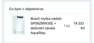 Bosch myčka nádobí