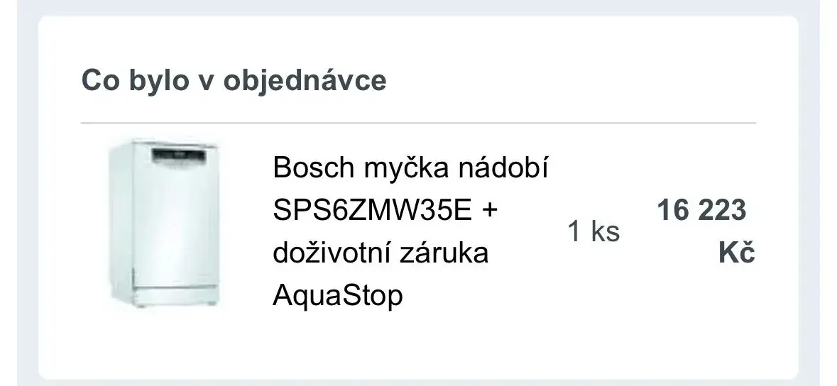Bosch myčka nádobí