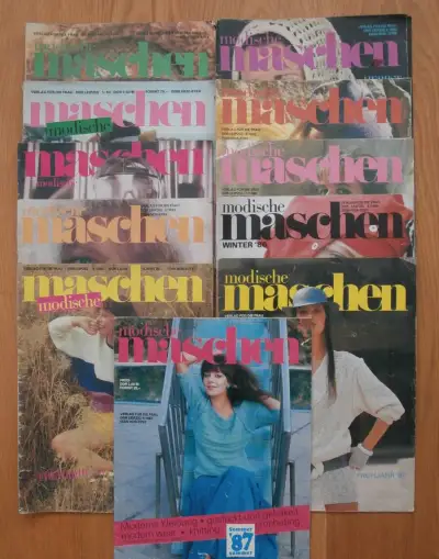 11 x německý módní časopis MODISCHE MASCHEN. 1982 - 1987