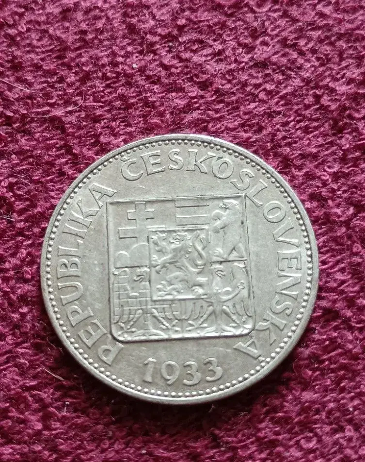 Stříbrná desetikoruna 10kc 1933
