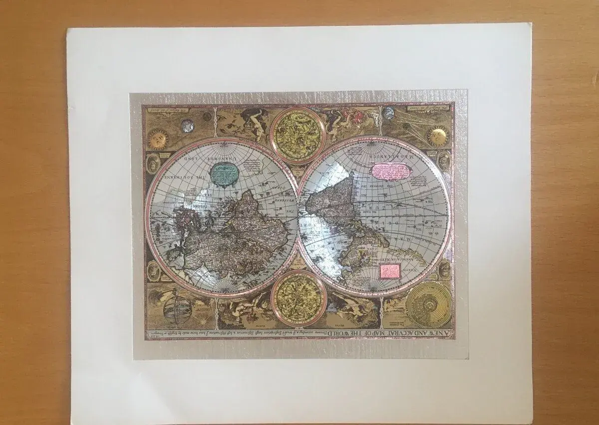 Antický svět- nástěnná mapa z r.1626 34 x 30cm