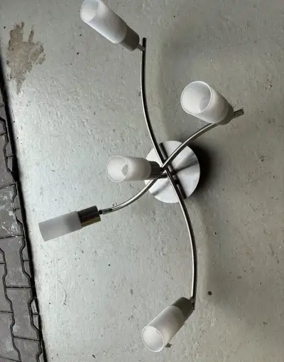 Lustr nerez 5x led žárovka