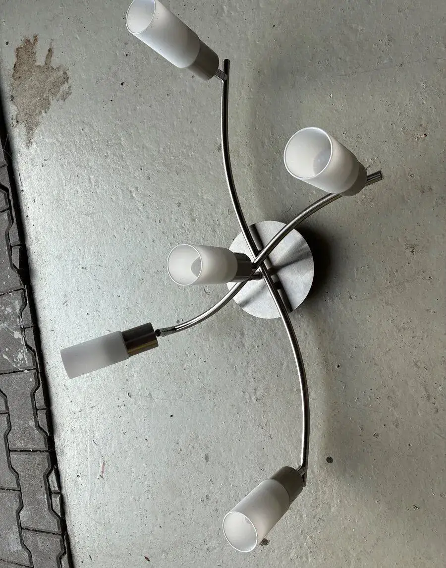 Lustr nerez 5x led žárovka