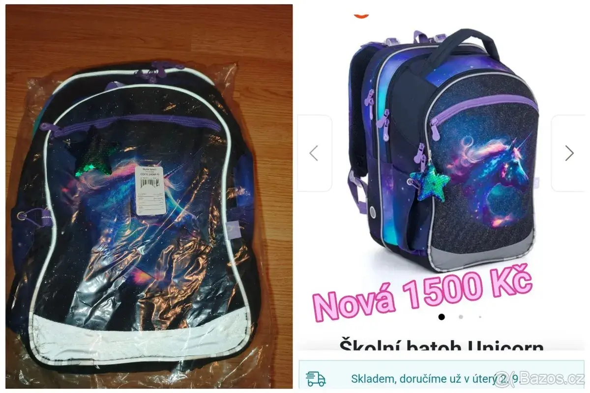 Školní nová aktovka Topgal jednorožec