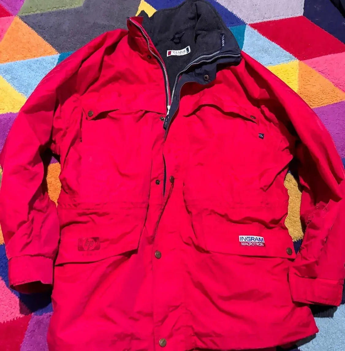 CLIQUE PROFI ZIMNÍ PÁNSKÁ RED BUNDA - 2 V 1 m(m-l)