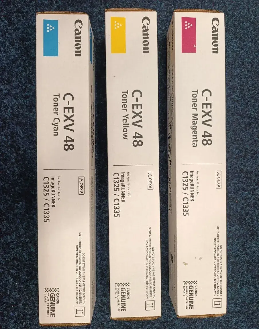 Sada originálních tonerů Canon C-EXV 48 (C, Y, M) – NOVÉ