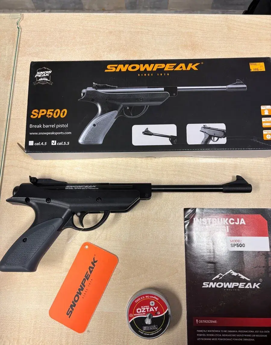 Vzduchová pistole Snowpeak SP500 5,5 mm – nová (vč. diabol)