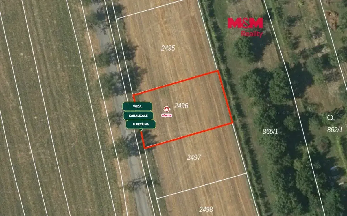 Prodej pozemku k bydlení, 476 m², Křepice