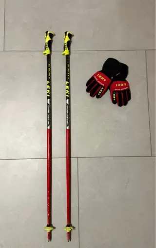 LEKI hůlky 110 cm (vel.S) + rukavice
