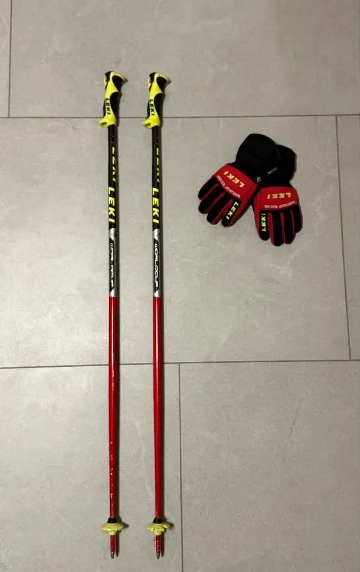 LEKI hůlky 110 cm (vel.S) + rukavice