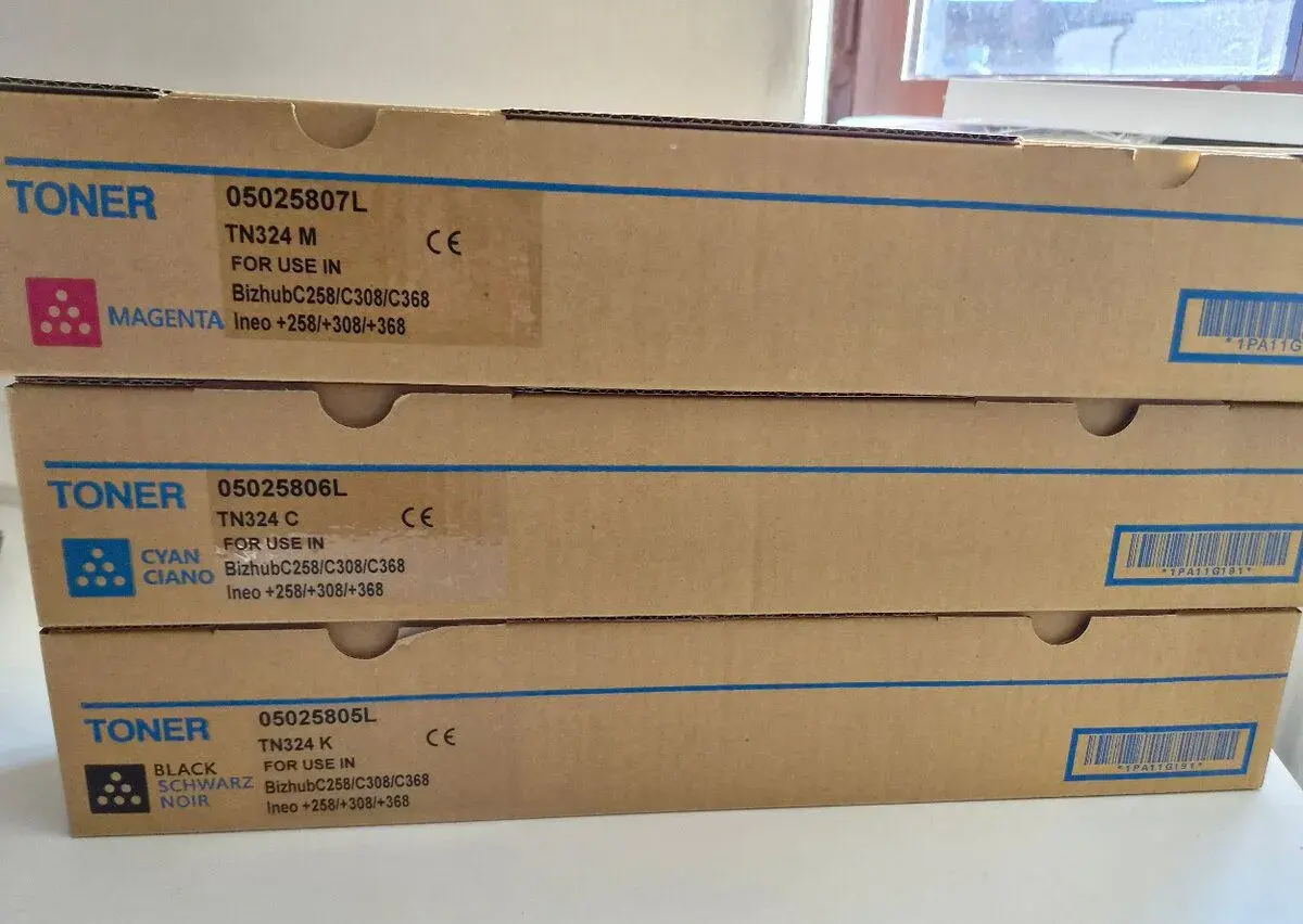 Tonery TN 324 Konica Minolta nové za poloviční cenu