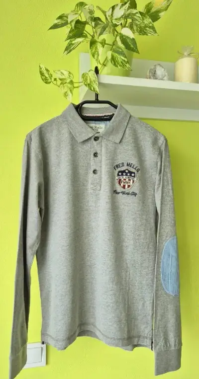 Pánské tričko polo s dlouhým rukávem