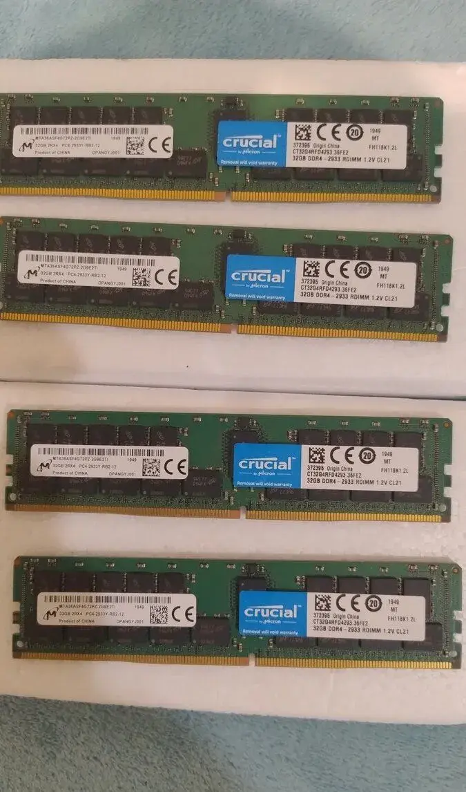 DDR4 RDIMM 32GB 2Rx4 PC4 2933Y-RA2-12 (4ks, celkem 128 GB)