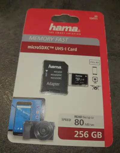 karta Hama microSD 256GB, 1-5ks, Zásilkovna