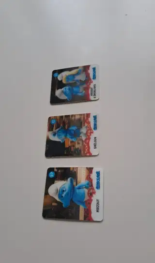 3D kartičky šmoulové.