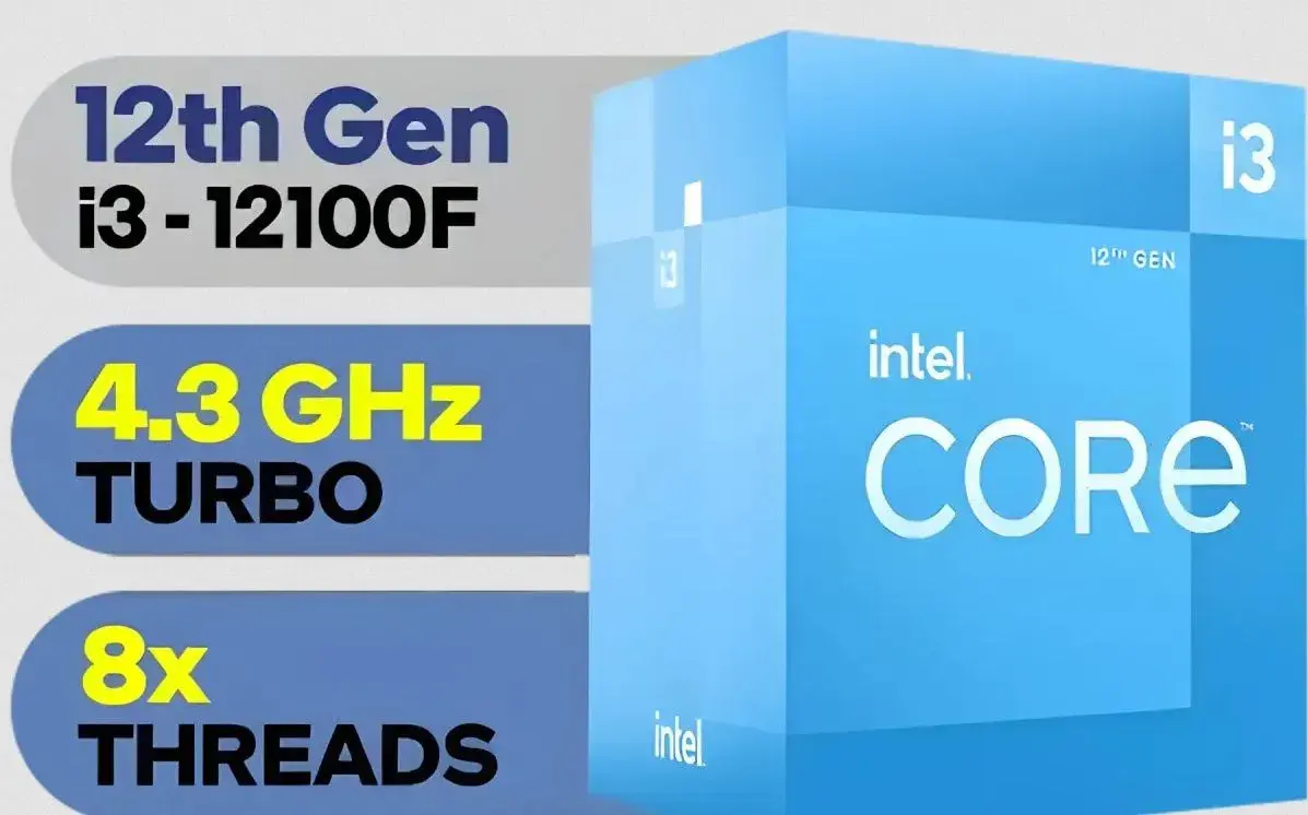 Herní CPU INTEL i3-12100F | BOOST 4,3GHZ | SOCKET 1700