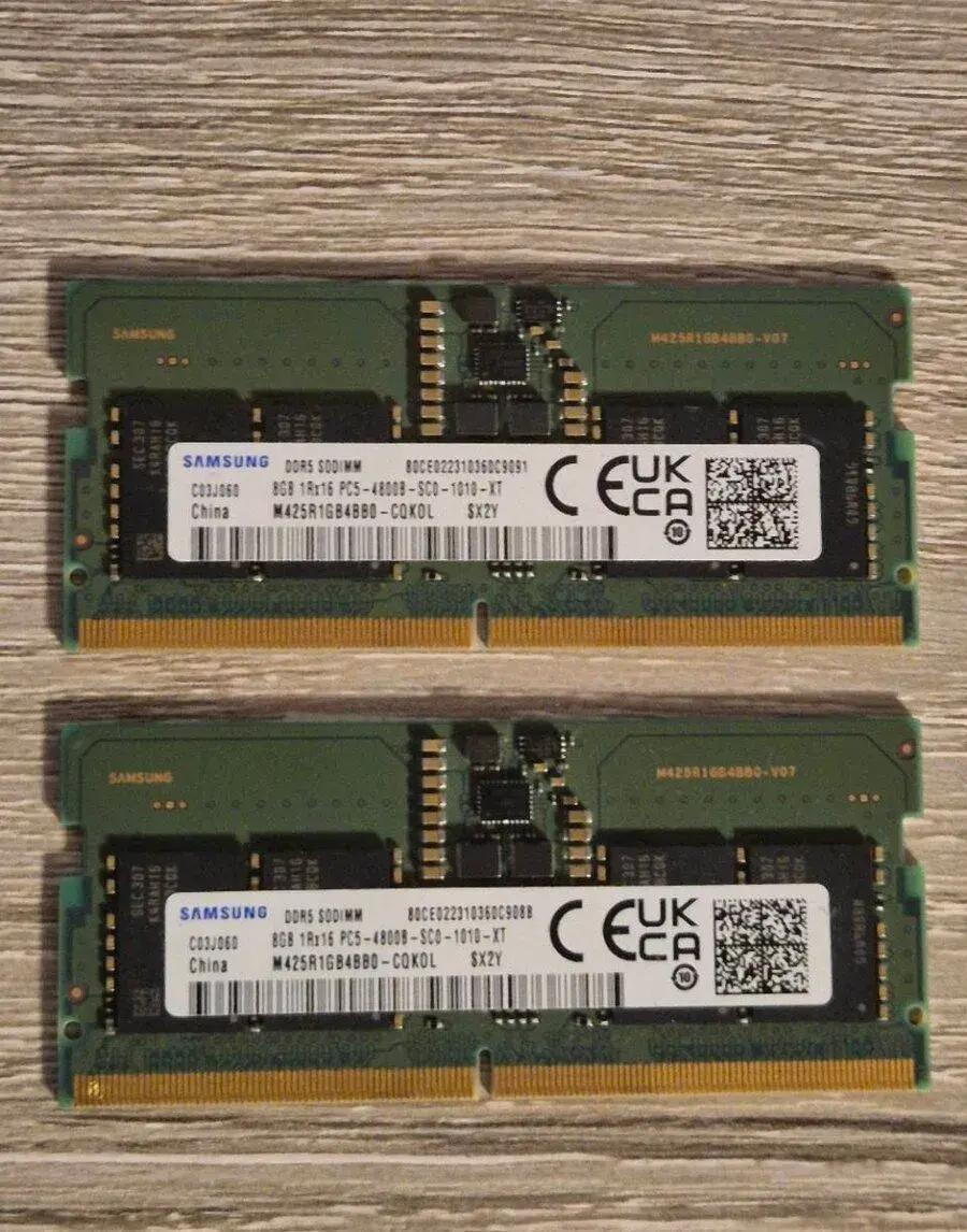 16 GB RAM DDR5 4800 do notebooku – 2× 8 GB Samsung