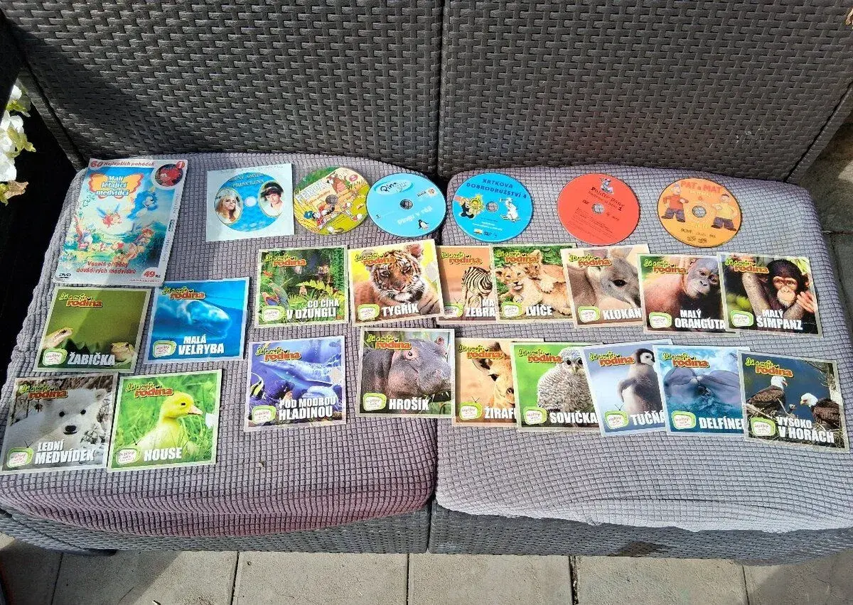 Balík DVD - pohádky, seriály a a naučné pořady pro děti