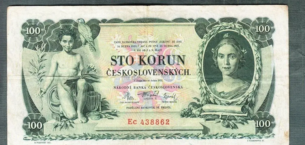 Staré bankovky - 100 kčs 1931