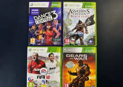 Hry Xbox 360 – Assas. Creed IV, Gears of War 2, FIFA, Dance