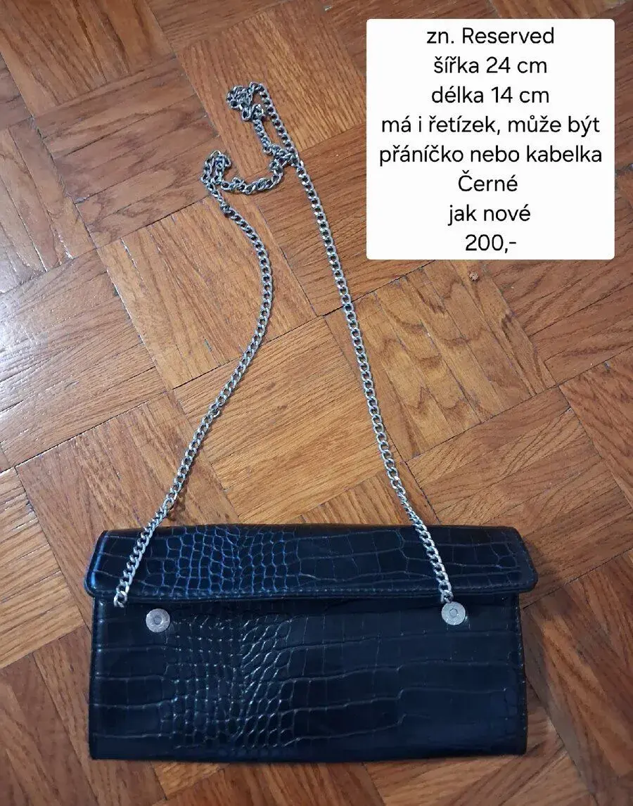 Černé psaníčko kabelka