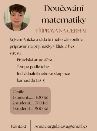 Dlouhodobé doučování matematiky na přijímačky na SŠ online