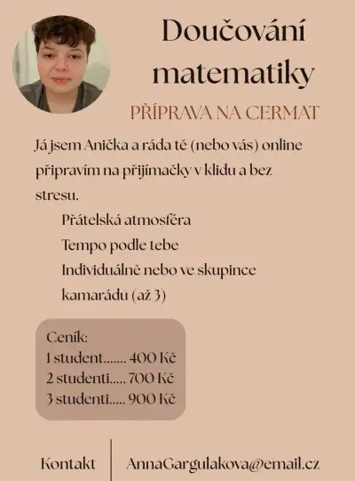 Dlouhodobé doučování matematiky na přijímačky na SŠ online