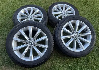 Originální alu kola Volksvagen 5x112 r17 zimní pneu