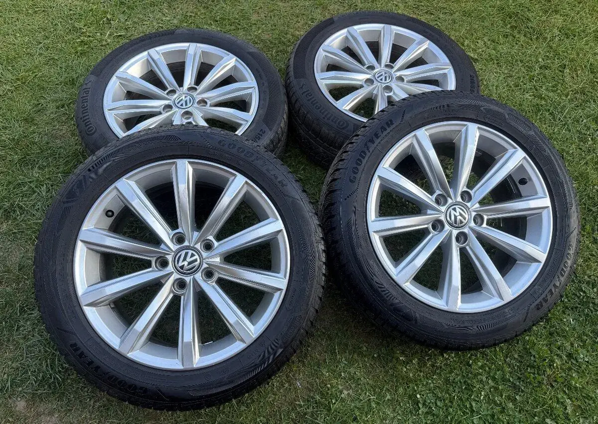 Originální alu kola Volksvagen 5x112 r17 zimní pneu