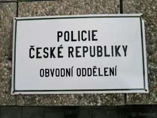 Smaltovaná cedule POLICIE ČR za 1.000 kč
