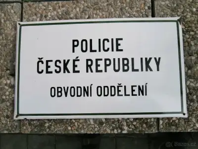 Smaltovaná cedule POLICIE ČR za 1.000 kč