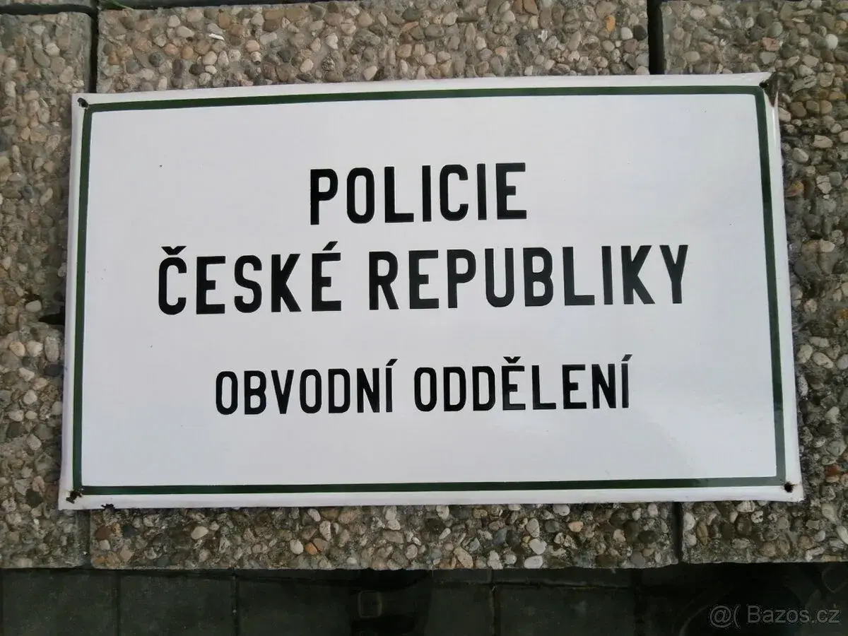 Smaltovaná cedule POLICIE ČR za 1.000 kč