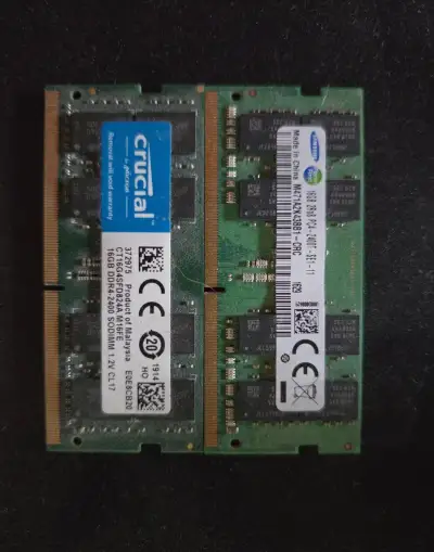 RAM 16GB DDR4 SODIMM 2400MHz do notebooku – Crucial/Samsung