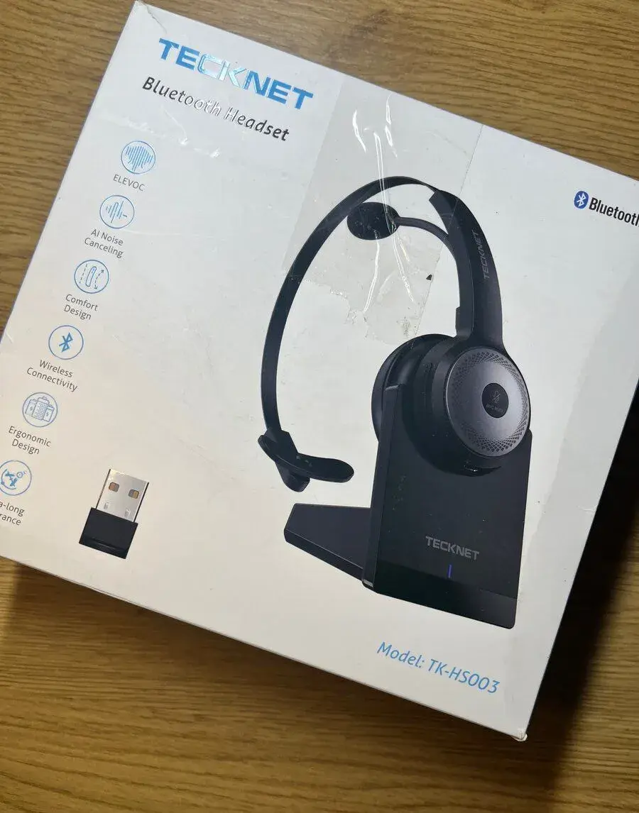 Profesionální bezdrátový headset s AI potlačováním hluku