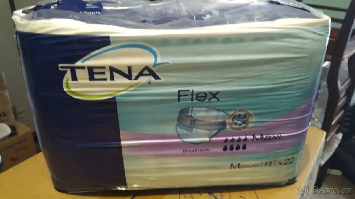 Inkontinentní plenky Tena Flex Maxi Médium, inkontinence