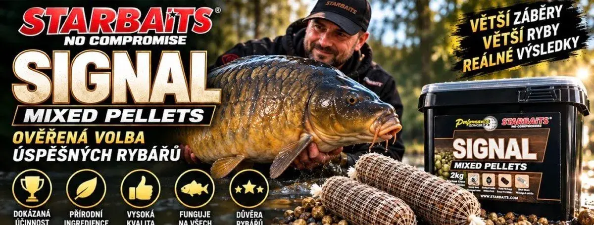 🎣 PVA SÍŤKY NAPLNĚNÉ PELETKAMI STARBAITS SIGNAL – 10 KS