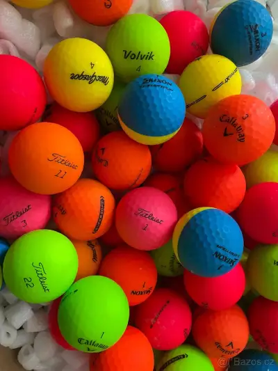 Golfové míčky matné barevné 100ks