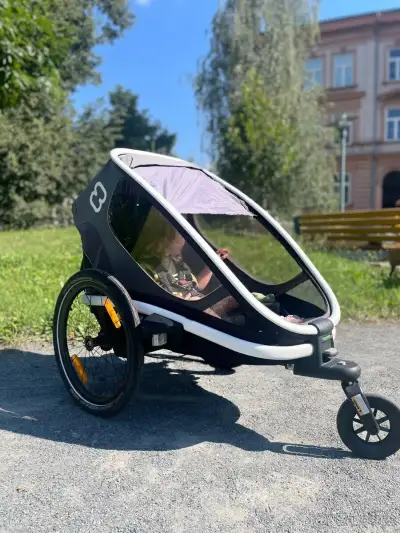 Hamax Outback ONE + běžecké kolo s brzdou | dětský vozík za