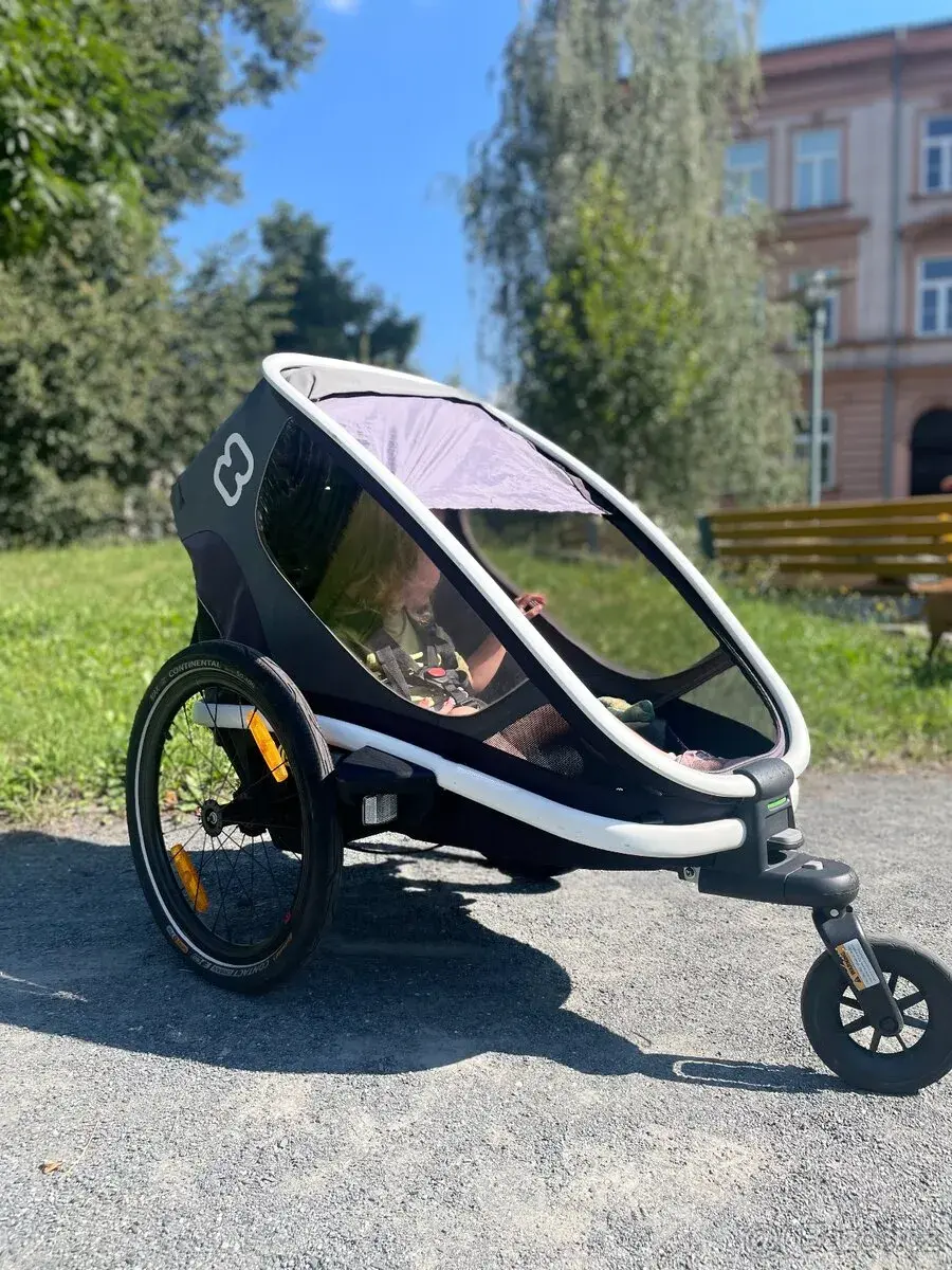 Hamax Outback ONE + běžecké kolo s brzdou | dětský vozík za