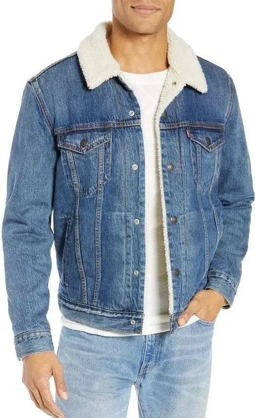 LEVIS DENIM JEANS BUNDA S BERÁNKEM PODZIM--ZIMA XL