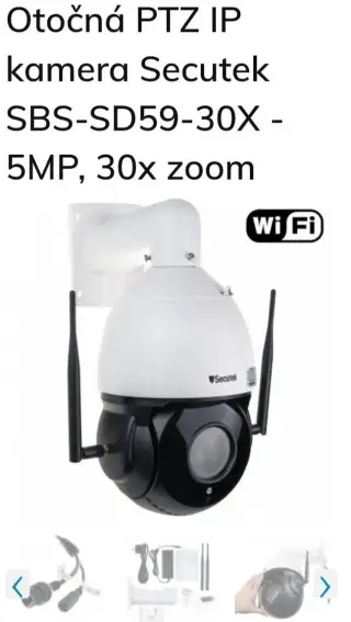 4G PTZ IP kamera secutek na místa bez el.proudu