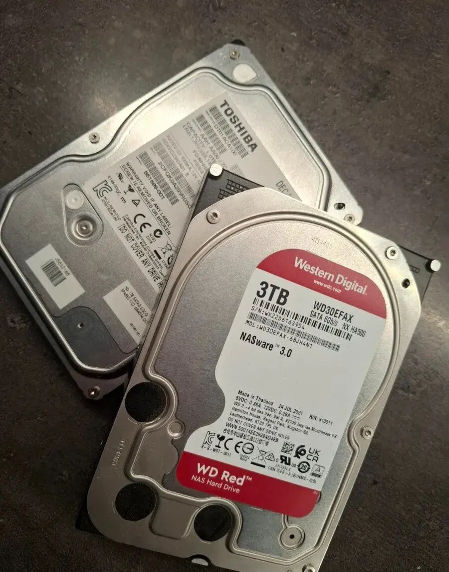 HDD Western Digital WD Red 3TB + WD 1TB zdarma