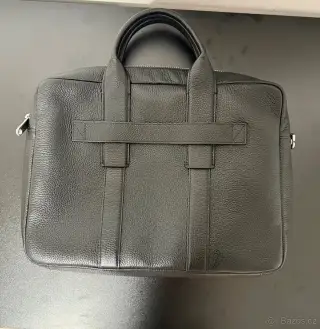 ECCO kožená taška na notebook, černá, jako nová