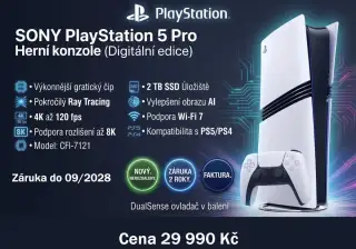 PlayStation 5 Pro 2TB (Nový Nerozbalený) Záruka 2 Roky Alza