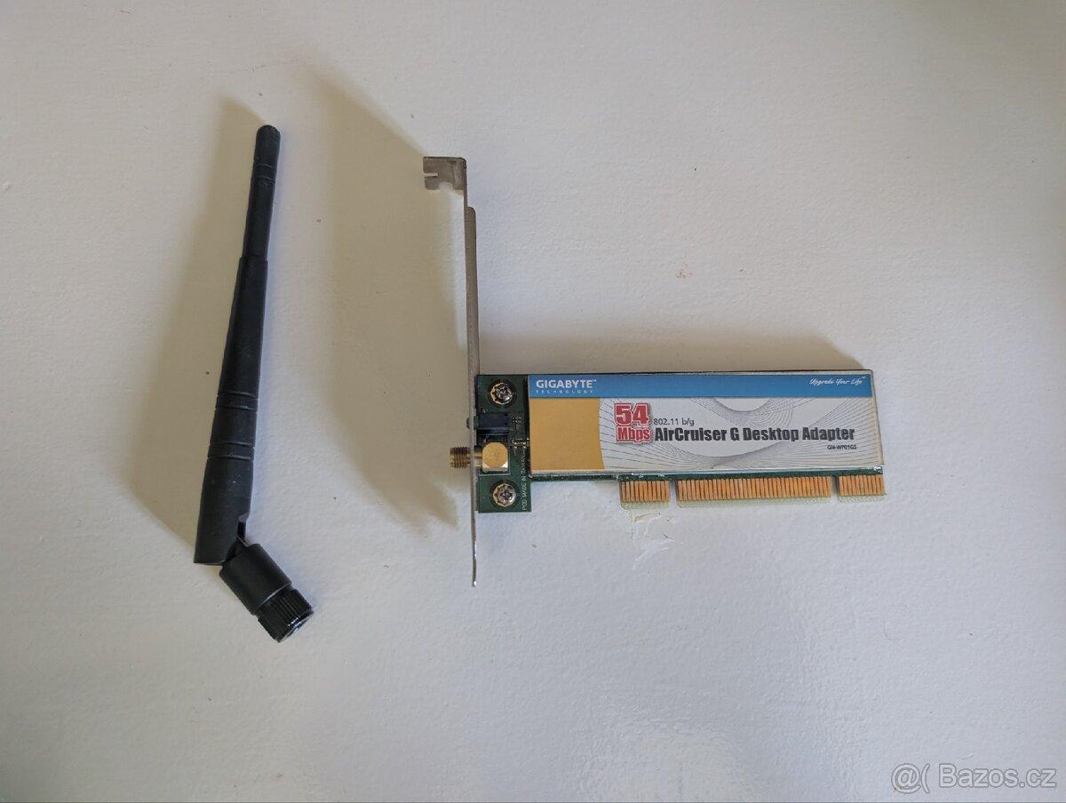 WiFi karta Gigabyte 54 Mbps + anténa