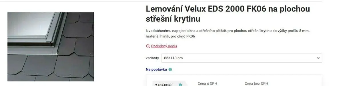 Lemování Velux EDS 2000 FK06