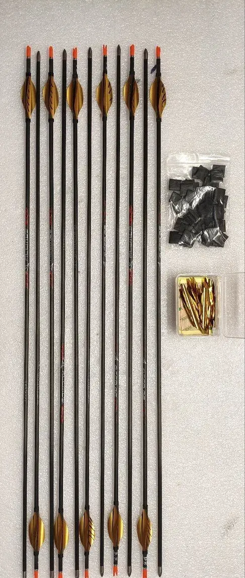 11ks Karbonové šípy ACCMOS spin 1300 67cm
